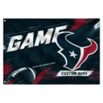 Houston Texans House Flag Custom Action Streaks Blue Best Selling