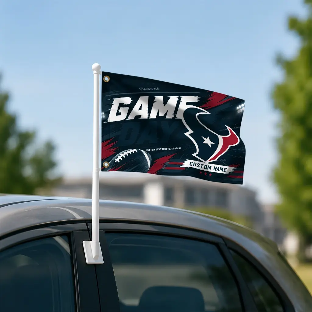 Houston Texans House Flag Custom Action Streaks Blue Latest Model Houston Texans House Flag Custom Action Streaks Blue Latest Model
