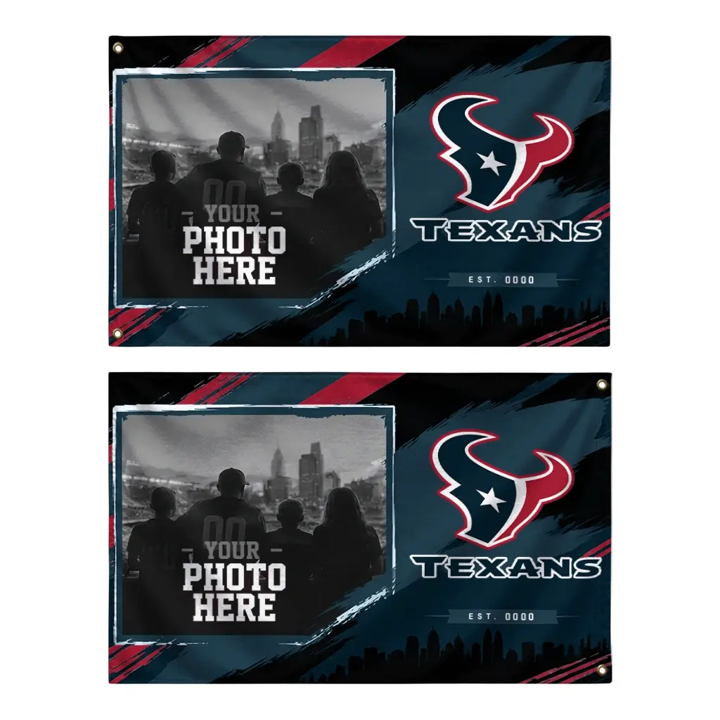 Houston Texans House Flag Customized Framed Photo Blue Black Fashion Forward Houston Texans House Flag Customized Framed Photo Blue Black Fashion Forward