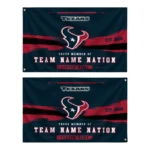 Houston Texans House Flag Personalized Brushed Streaks Blue Best Selling