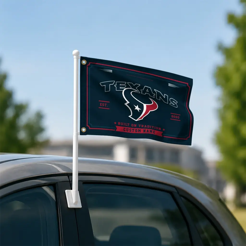 Houston Texans House Flag Personalized Ornate Border Blue Latest Model Houston Texans House Flag Personalized Ornate Border Blue Latest Model
