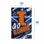 Illinois Fighting Illini Garden Flag Custom Glowing Star Blue Best Selling