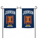Illinois Fighting Illini Garden Flag Customized Distressed Stripes Blue Best Selling