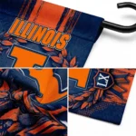 Illinois Fighting Illini Garden Flag Customized Laurel Wreath Blue Best Selling