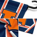 Illinois Fighting Illini Garden Flag Personalized Chevron Stripes Blue Best Selling