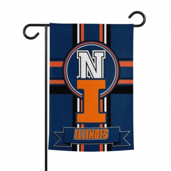 Illinois Fighting Illini Garden Flag Personalized Circle Medallion Blue Best Selling