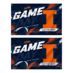 Illinois Fighting Illini House Flag Custom Action Streaks Blue Best Selling