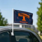 Illinois Fighting Illini House Flag Personalized Ornate Border Blue Best Selling