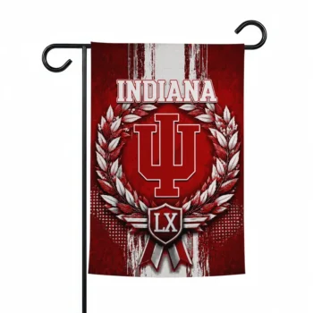 Indiana Hoosiers Garden Flag Custom Laurel Wreath Red Best Selling