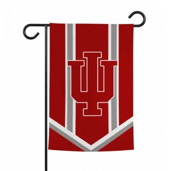 Indiana Hoosiers Garden Flag Customized Chevron Stripes Red Best Selling
