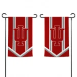 Indiana Hoosiers Garden Flag Customized Chevron Stripes Red Best Selling