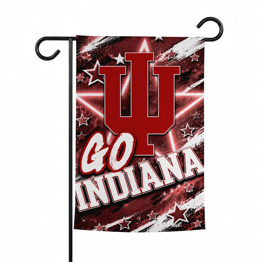 Indiana Hoosiers Garden Flag Personalized Glowing Star Red Best Selling Indiana Hoosiers Garden Flag Personalized Glowing Star Red Best Selling