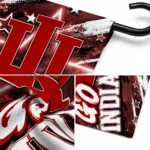 Indiana Hoosiers Garden Flag Personalized Glowing Star Red Best Selling