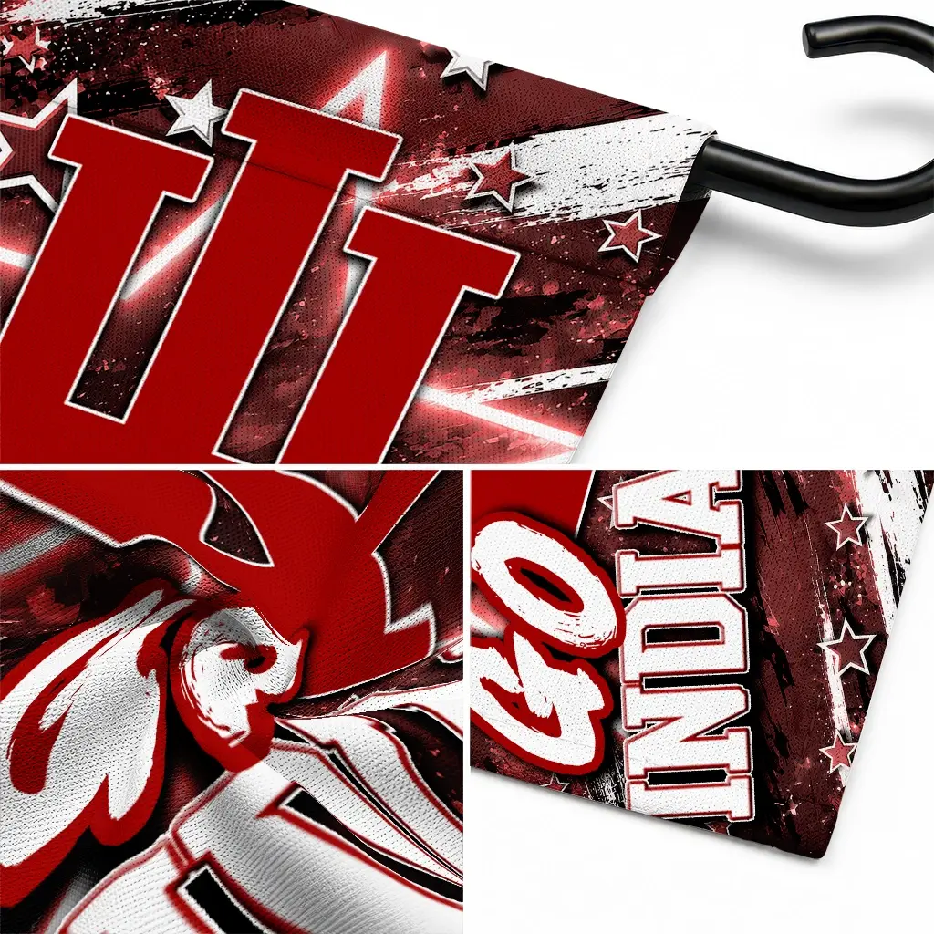 Indiana Hoosiers Garden Flag Personalized Glowing Star Red Latest Model Indiana Hoosiers Garden Flag Personalized Glowing Star Red Latest Model