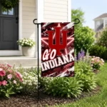 Indiana Hoosiers Garden Flag Personalized Glowing Star Red Best Selling