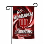 Indiana Hoosiers Garden Flag Personalized Swirl Vortex Red Best Selling