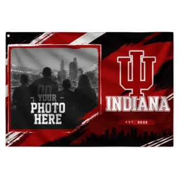 Indiana Hoosiers House Flag Custom Framed Photo Red Black Best Selling