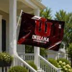 Indiana Hoosiers House Flag Custom Speed Slashes Red Best Selling