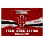 Indiana Hoosiers House Flag Customized Brushed Streaks Red Best Selling