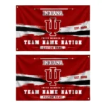 Indiana Hoosiers House Flag Customized Brushed Streaks Red Best Selling