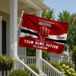 Indiana Hoosiers House Flag Customized Brushed Streaks Red Best Selling