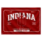Indiana Hoosiers House Flag Customized Ornate Border Red Best Selling