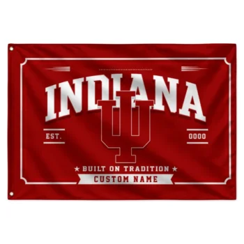Indiana Hoosiers House Flag Customized Ornate Border Red Best Selling