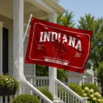 Indiana Hoosiers House Flag Customized Ornate Border Red Best Selling