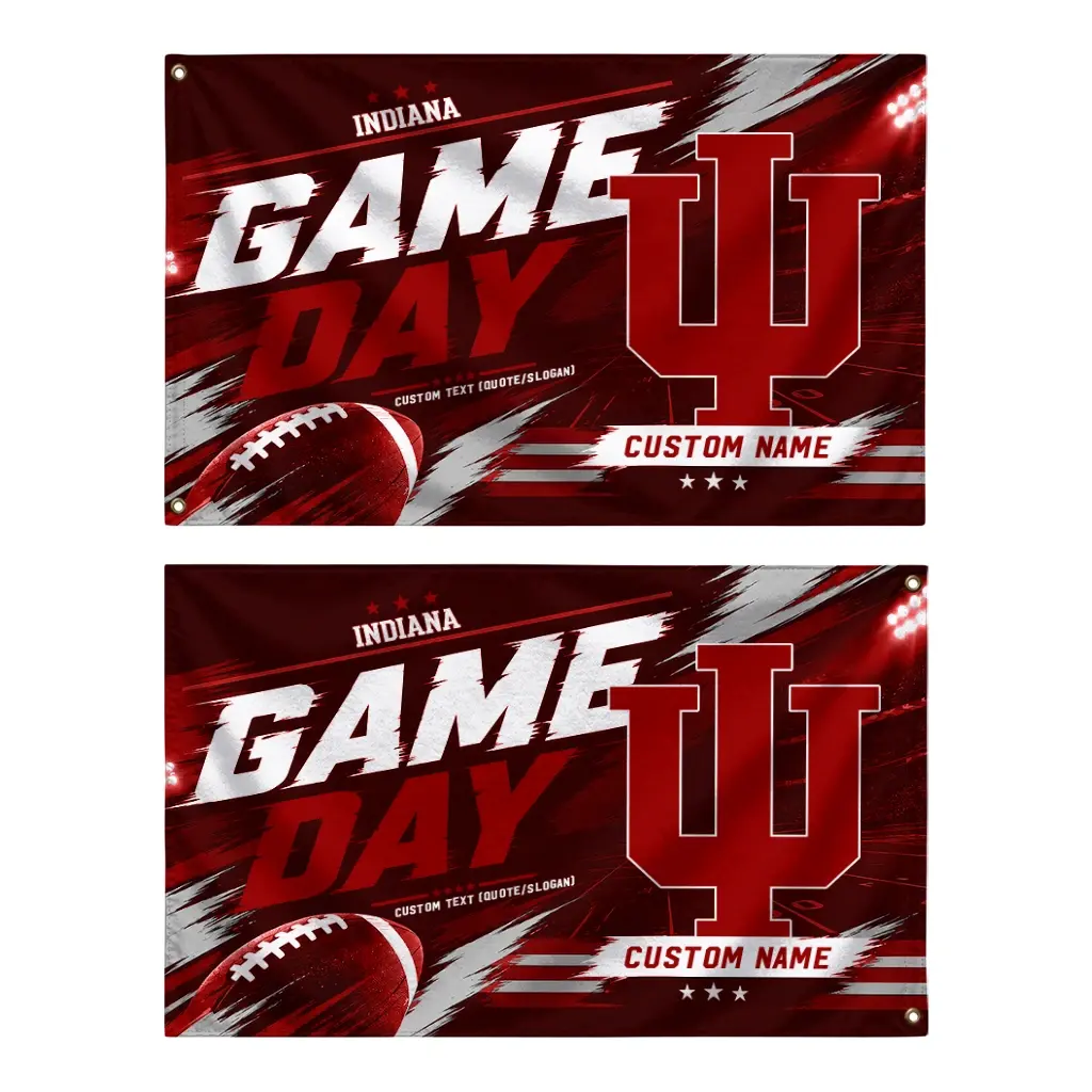 Indiana Hoosiers House Flag Personalized Action Streaks Red Fashion Forward Indiana Hoosiers House Flag Personalized Action Streaks Red Fashion Forward