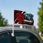 Indiana Hoosiers House Flag Personalized Diagonal Stripes Red Best Selling