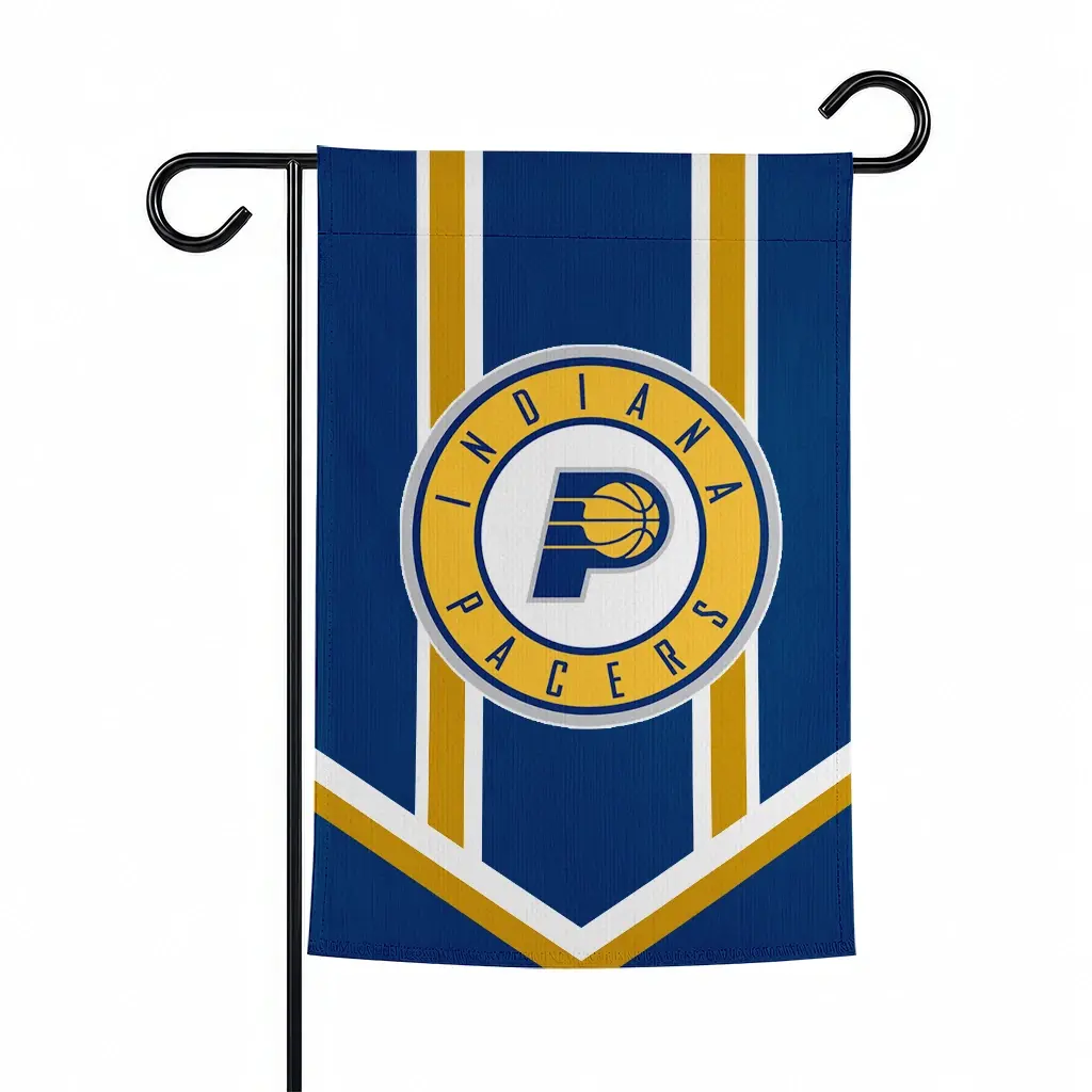Indiana Pacers Garden Flag Custom Chevron Stripes Blue Best Selling Indiana Pacers Garden Flag Custom Chevron Stripes Blue Best Selling
