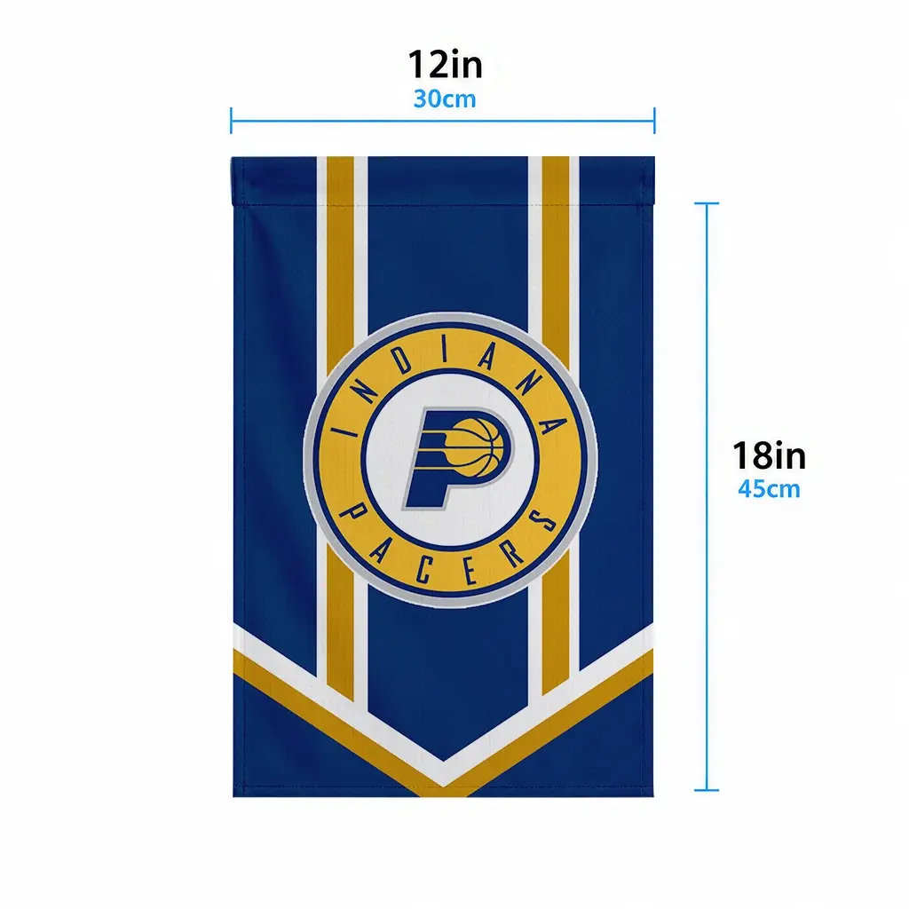 Indiana Pacers Garden Flag Custom Chevron Stripes Blue High Quality Indiana Pacers Garden Flag Custom Chevron Stripes Blue High Quality