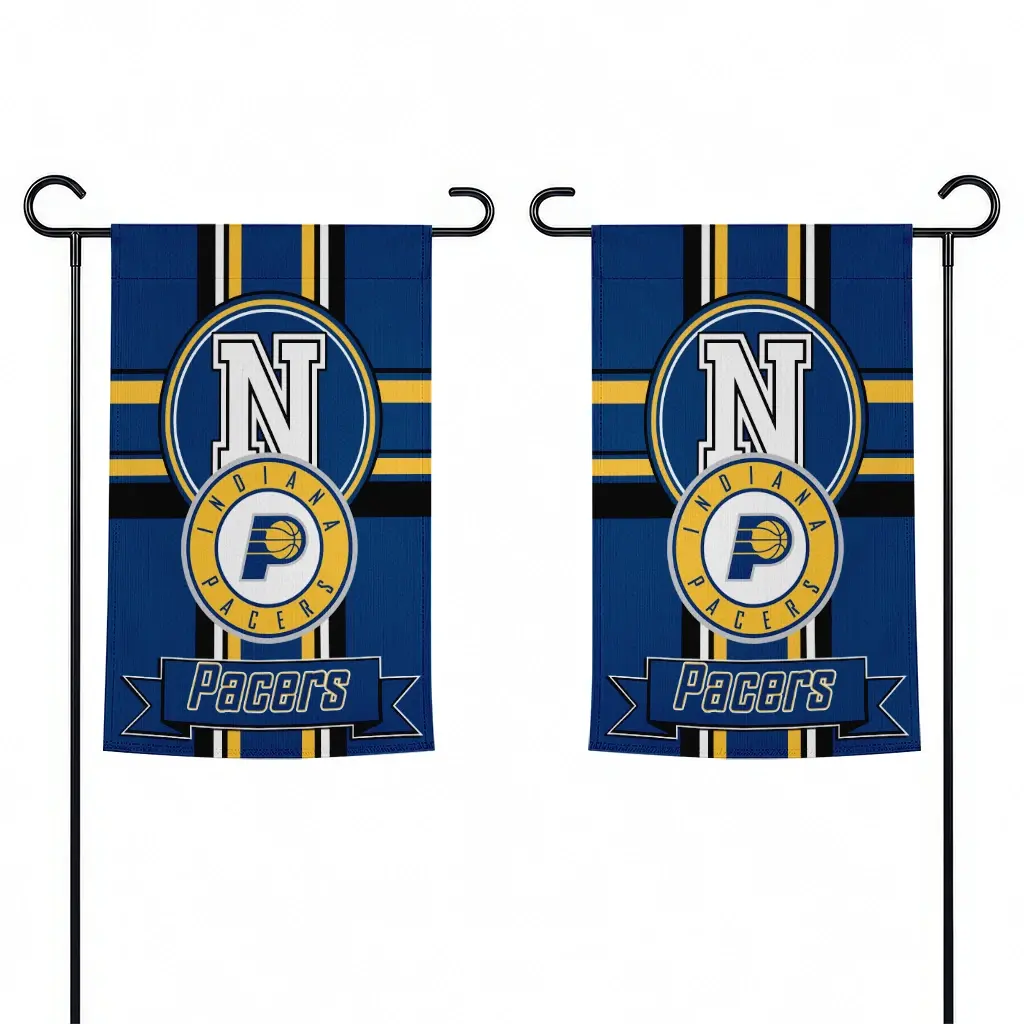 Indiana Pacers Garden Flag Custom Circle Medallion Blue Fashion Forward Indiana Pacers Garden Flag Custom Circle Medallion Blue Fashion Forward