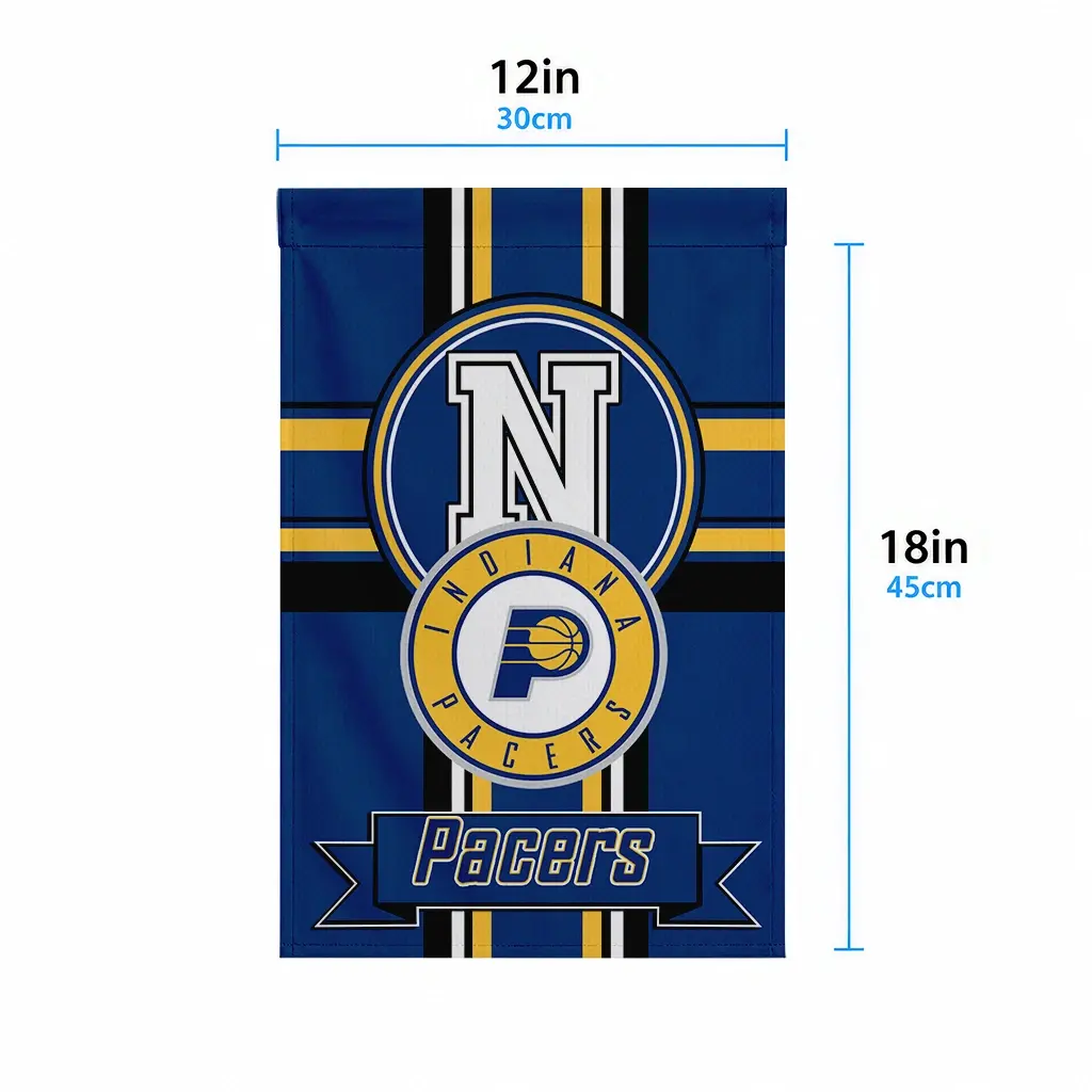 Indiana Pacers Garden Flag Custom Circle Medallion Blue High Quality Indiana Pacers Garden Flag Custom Circle Medallion Blue High Quality
