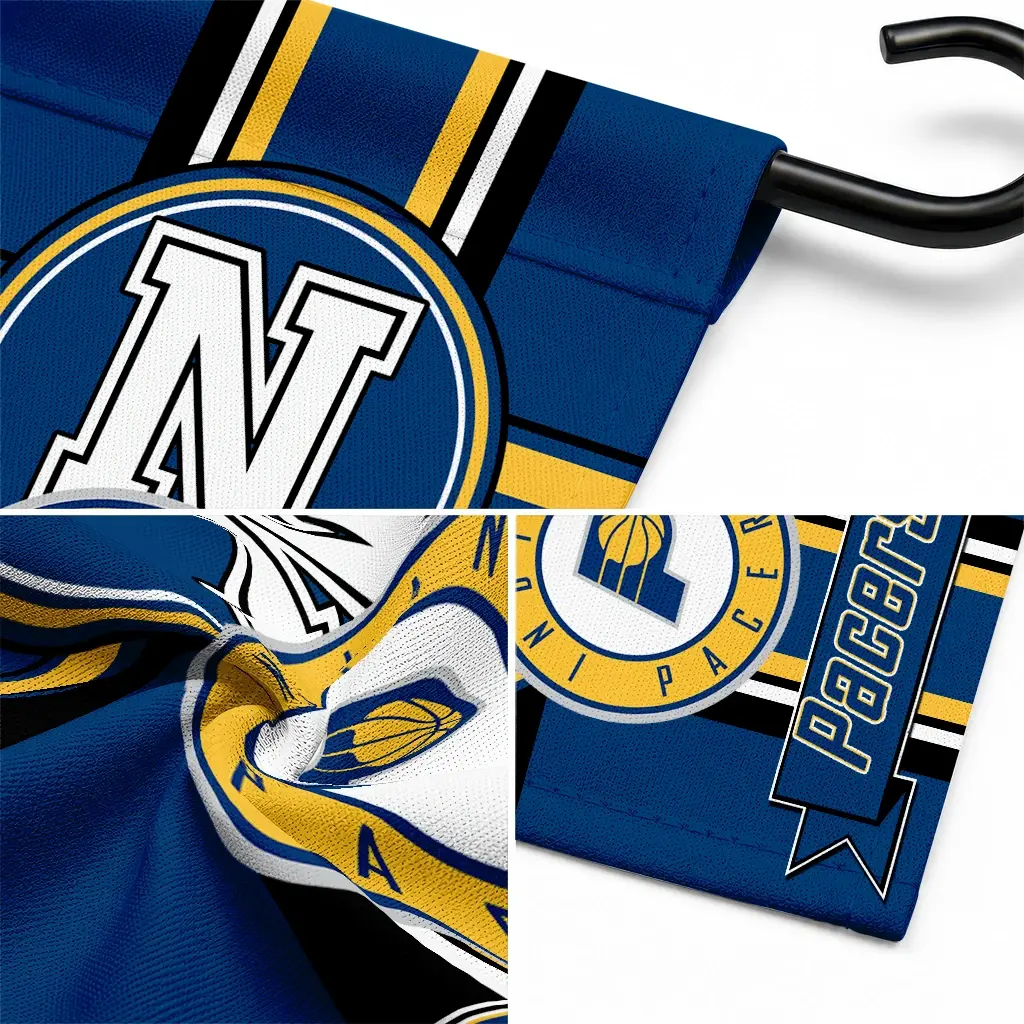 Indiana Pacers Garden Flag Custom Circle Medallion Blue Latest Model Indiana Pacers Garden Flag Custom Circle Medallion Blue Latest Model