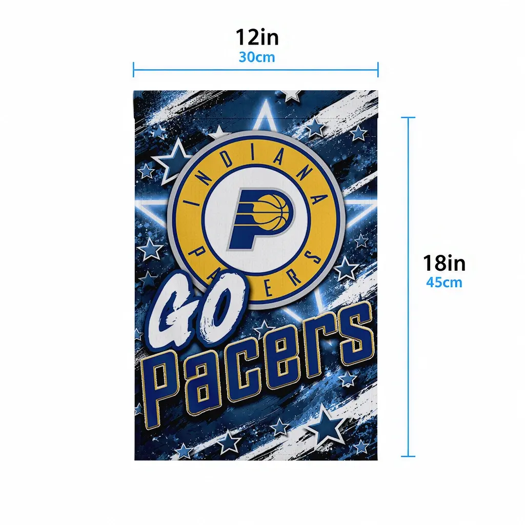Indiana Pacers Garden Flag Customized Glowing Star Blue High Quality Indiana Pacers Garden Flag Customized Glowing Star Blue High Quality