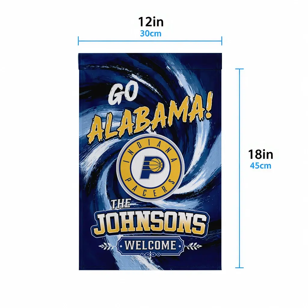Indiana Pacers Garden Flag Customized Swirl Vortex Blue High Quality Indiana Pacers Garden Flag Customized Swirl Vortex Blue High Quality