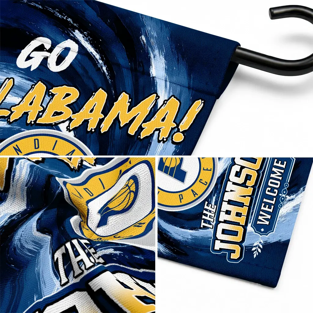 Indiana Pacers Garden Flag Customized Swirl Vortex Blue Latest Model Indiana Pacers Garden Flag Customized Swirl Vortex Blue Latest Model