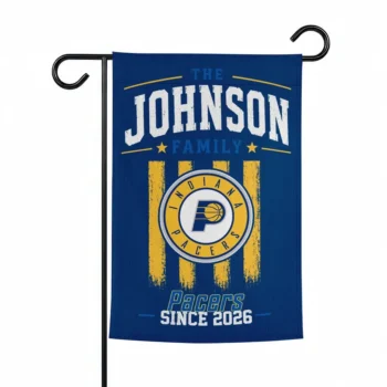 Indiana Pacers Garden Flag Personalized Distressed Stripes Blue Best Selling