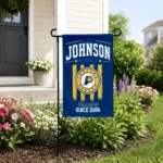 Indiana Pacers Garden Flag Personalized Distressed Stripes Blue Best Selling