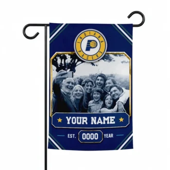 Indiana Pacers Garden Flag Personalized Photo Frame Blue Best Selling