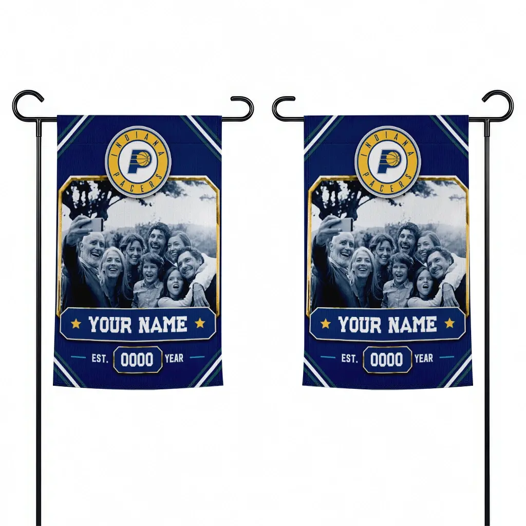 Indiana Pacers Garden Flag Personalized Photo Frame Blue Fashion Forward Indiana Pacers Garden Flag Personalized Photo Frame Blue Fashion Forward