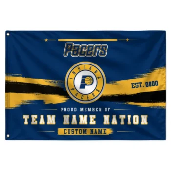 Indiana Pacers House Flag Custom Brushed Streaks Blue Best Selling