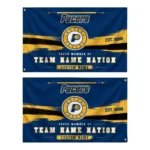 Indiana Pacers House Flag Custom Brushed Streaks Blue Best Selling