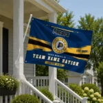 Indiana Pacers House Flag Custom Brushed Streaks Blue Best Selling