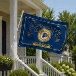 Indiana Pacers House Flag Custom Ornate Border Blue Best Selling