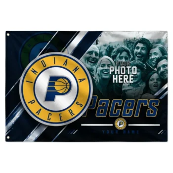 Indiana Pacers House Flag Customized Diagonal Stripes Blue Best Selling