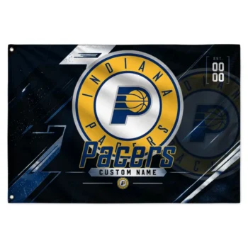 Indiana Pacers House Flag Personalized Speed Slashes Blue Best Selling