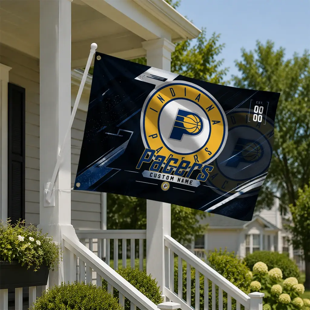 Indiana Pacers House Flag Personalized Speed Slashes Blue New Arrival Indiana Pacers House Flag Personalized Speed Slashes Blue New Arrival