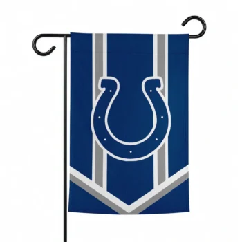 Indianapolis Colts Garden Flag Custom Chevron Stripes Blue Best Selling